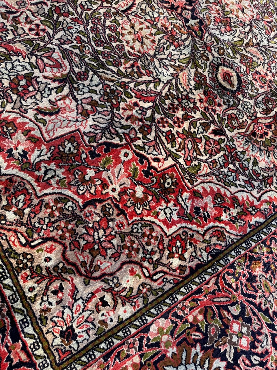 Dywan Ghoum/Qom 300x185 cm, czerwony, jedwab, Indie, lata 90. - 191012