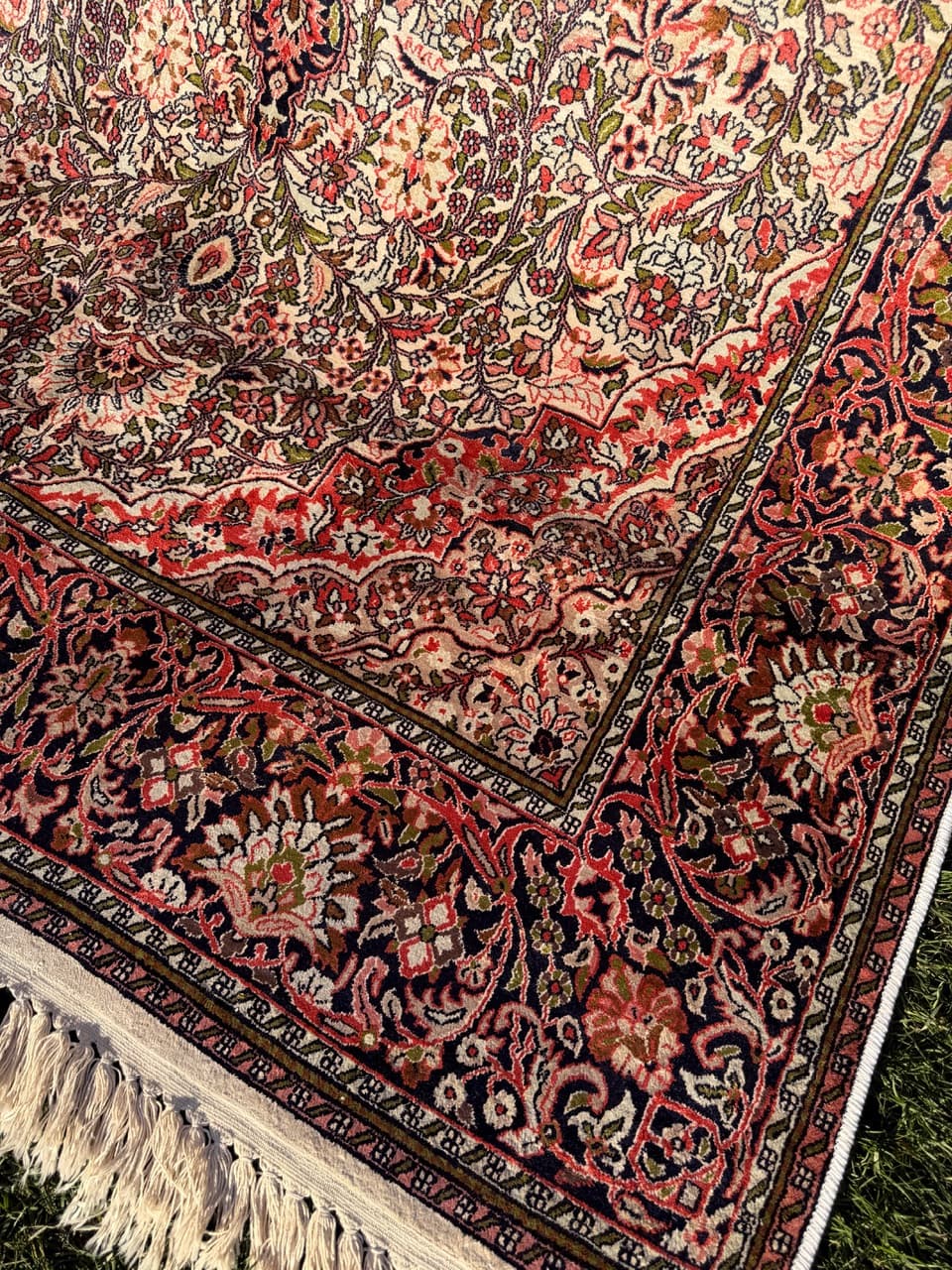 Dywan Ghoum/Qom 300x185 cm, czerwony, jedwab, Indie, lata 90. - 191005