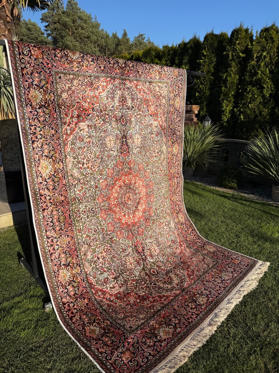 Dywan Ghoum/Qom 300x185 cm, czerwony, jedwab, Indie, lata 90. - 191001