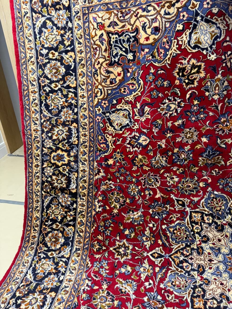 Dywan Keshan 400x300 cm, czerwony, wełna, Iran - 191036