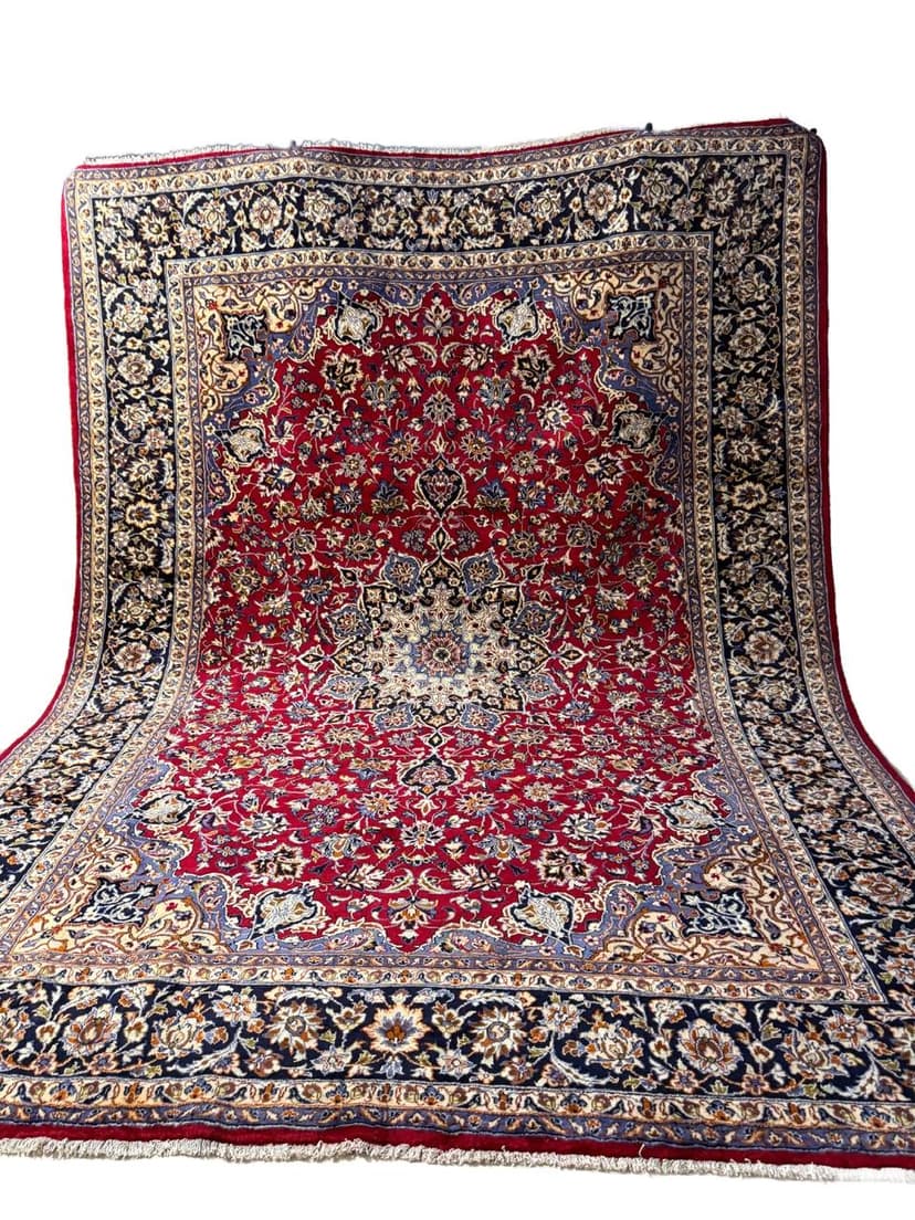 Dywan Keshan 400x300 cm, czerwony, wełna, Iran