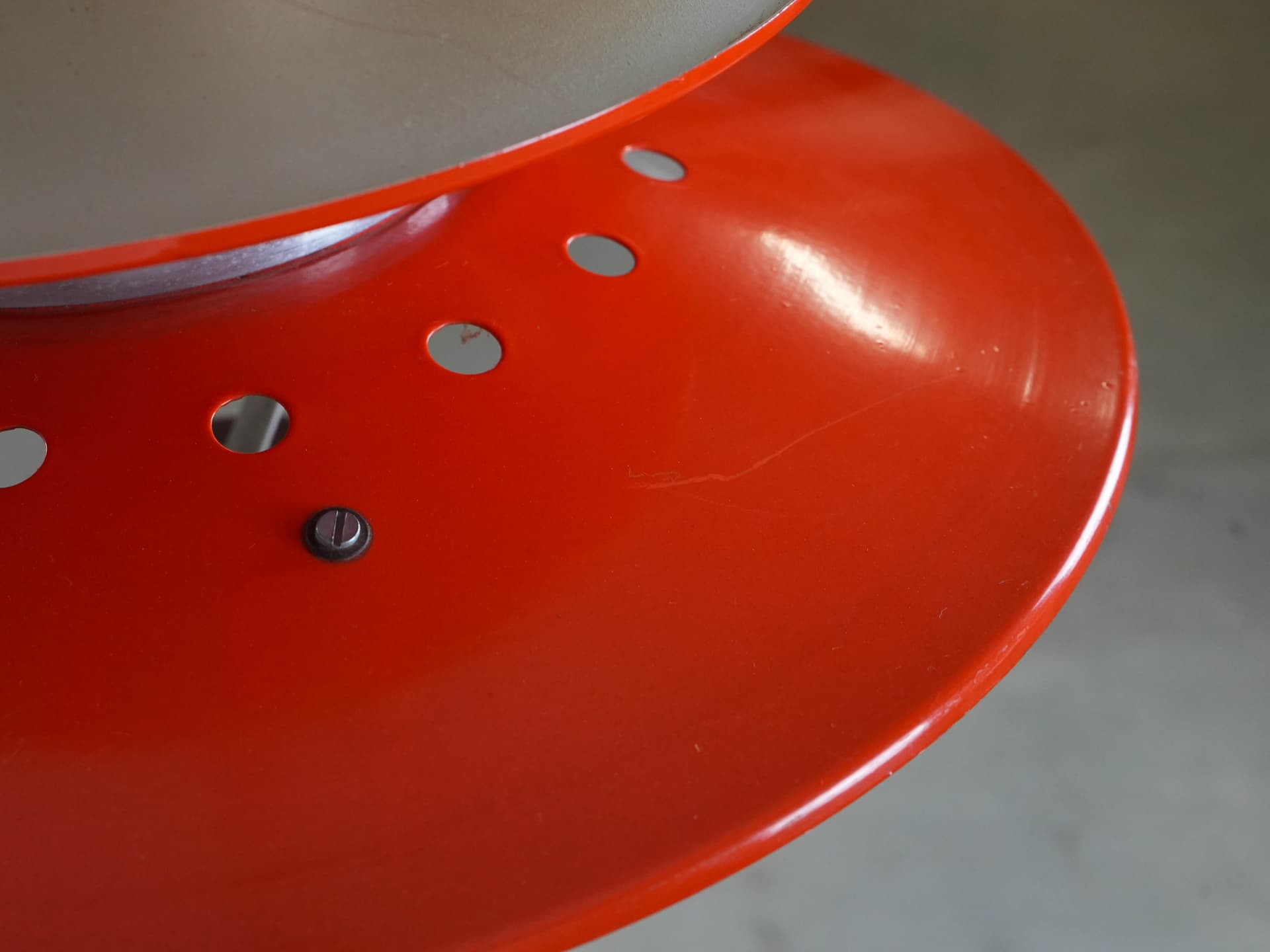 Pendant Lamp Space Age, orange, metal, Italy, 1970s - 191236