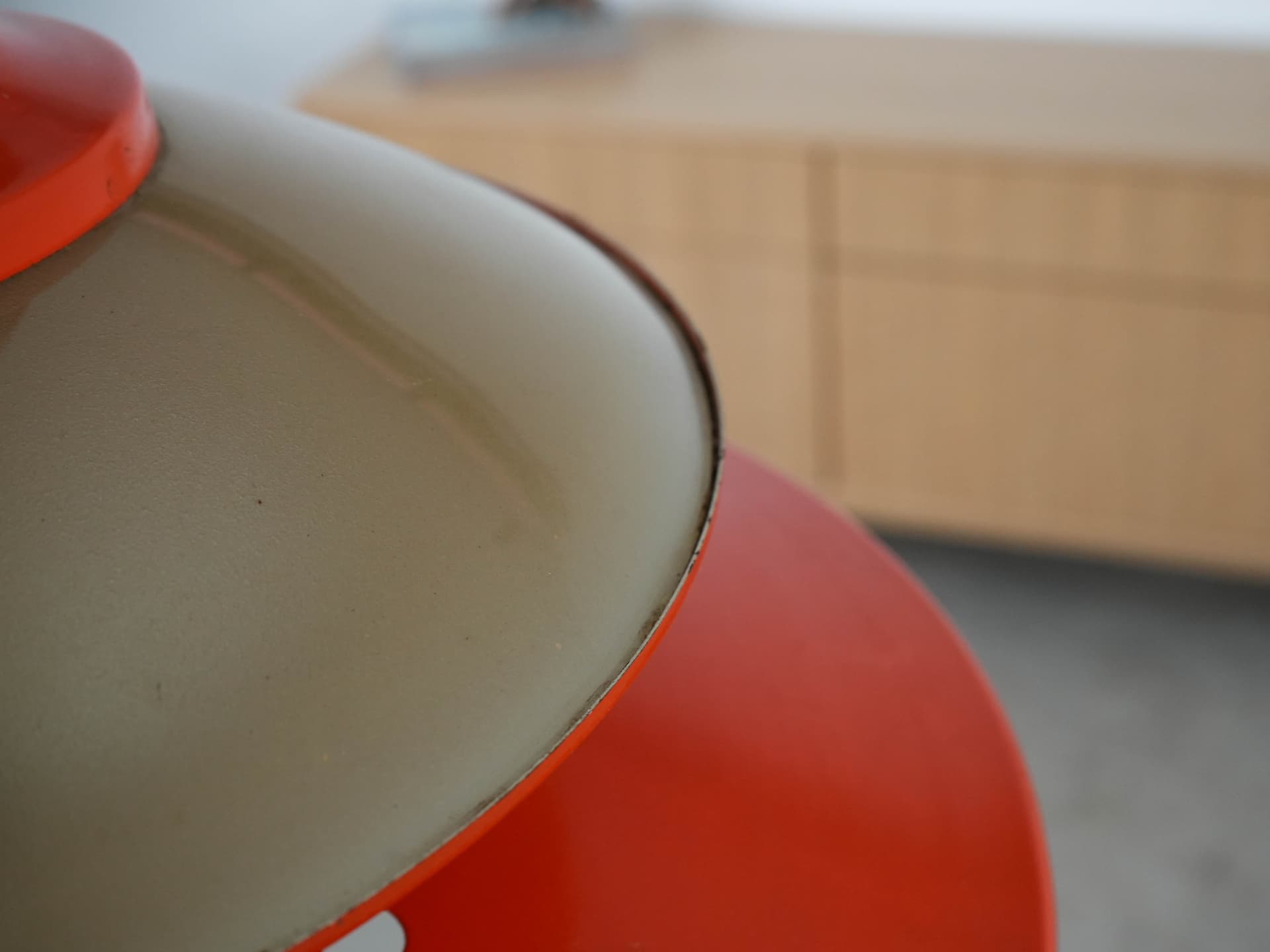 Pendant Lamp Space Age, orange, metal, Italy, 1970s - 191230