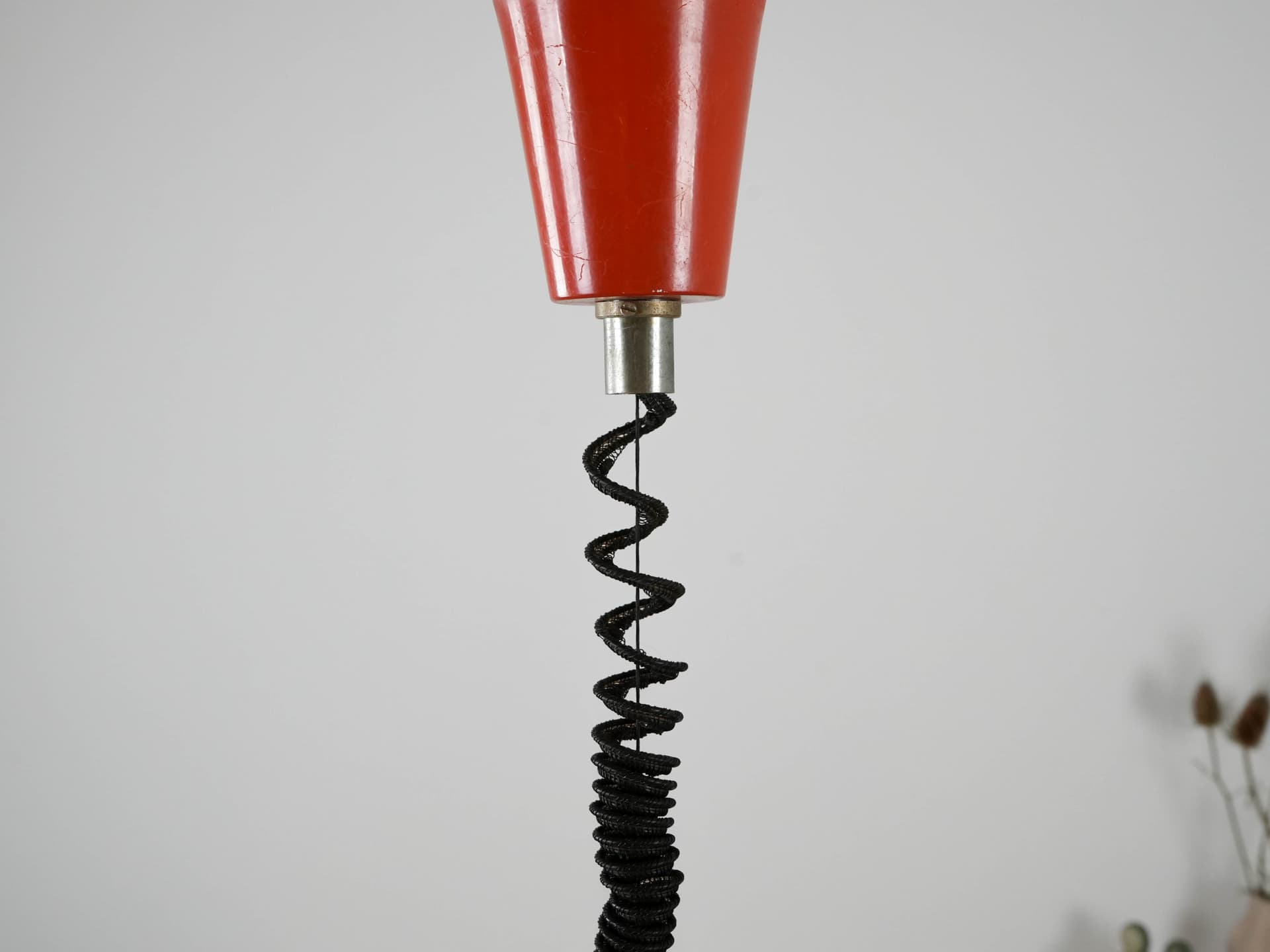 Pendant Lamp Space Age, orange, metal, Italy, 1970s - 191237
