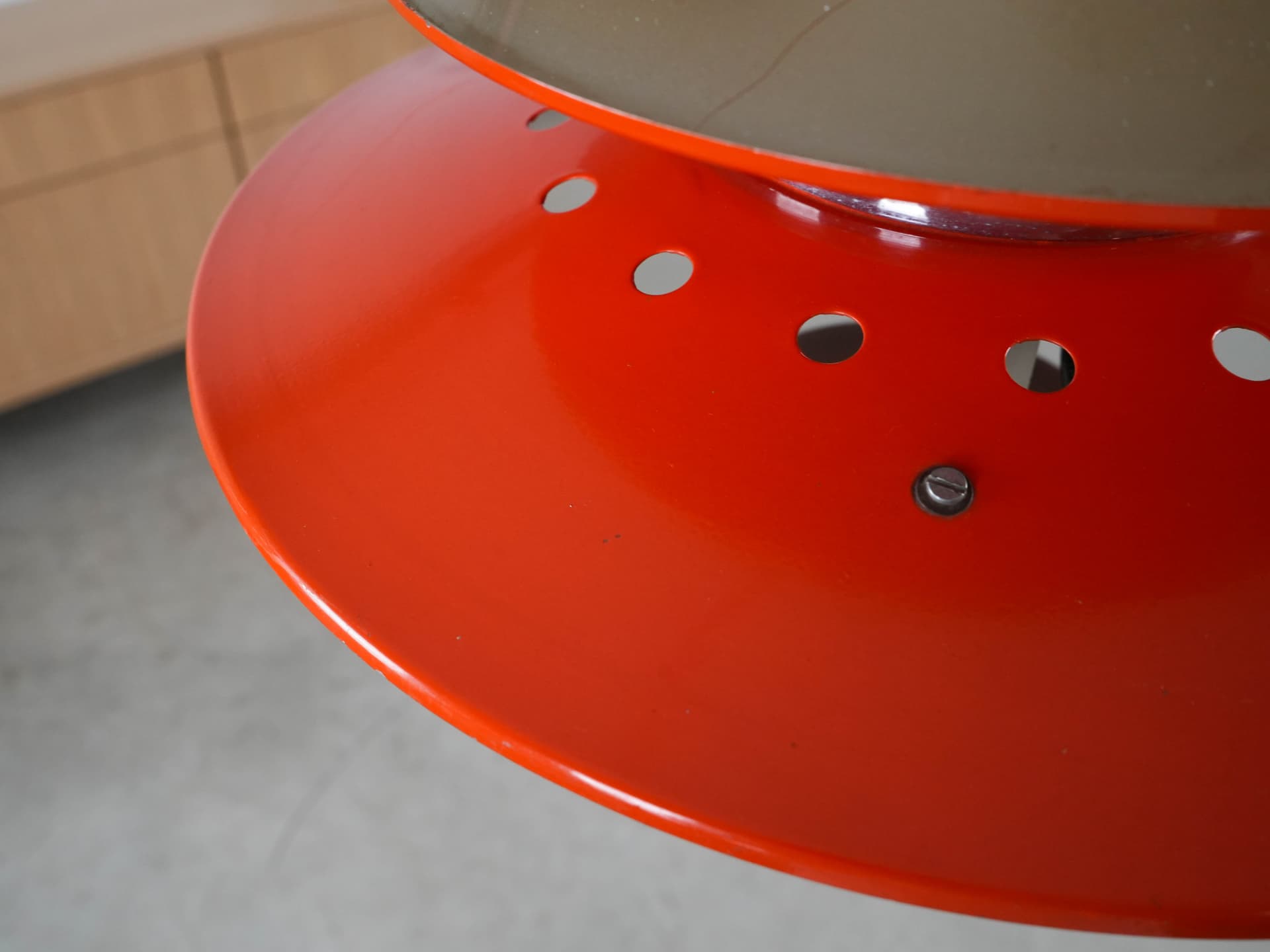 Pendant Lamp Space Age, orange, metal, Italy, 1970s - 191235