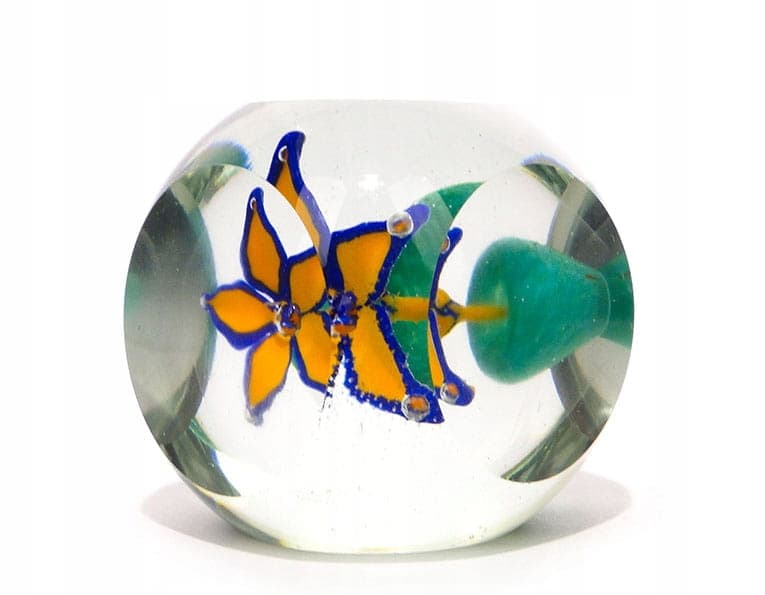 Przycisk do papieru Murano, transparentny kryształ, Włochy, lata 50. - 191264