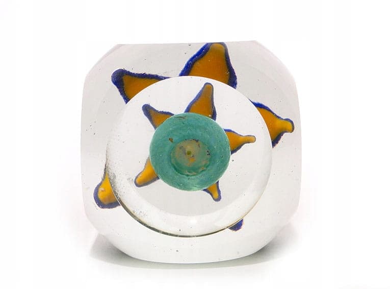 Przycisk do papieru Murano, transparentny kryształ, Włochy, lata 50. - 191267