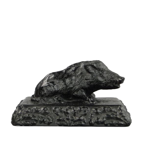 Przycisk do papieru, Art Nouveau, szkło czarne, Ząbkowice, Polska, początek XX w. - WYMIARY