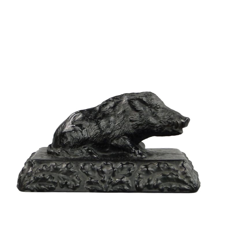 Przycisk do papieru, Art Nouveau, szkło czarne, Ząbkowice, Polska, początek XX w.