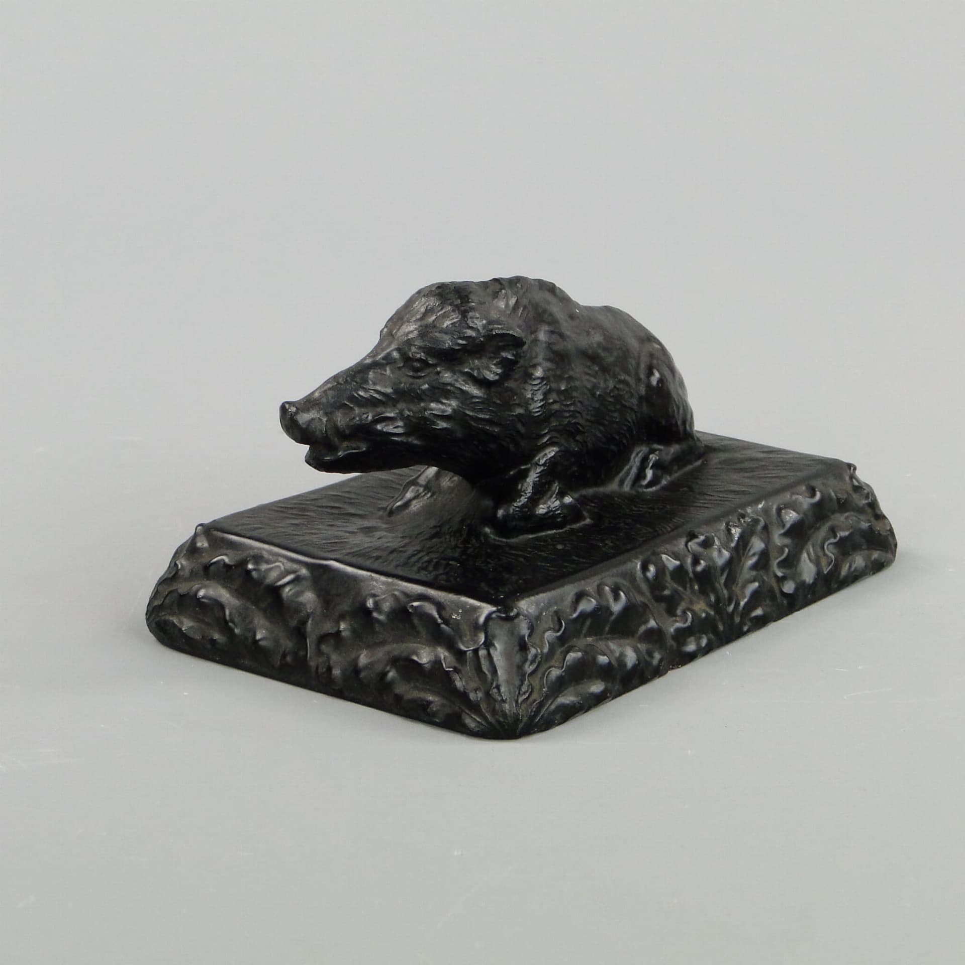 Przycisk do papieru, Art Nouveau, szkło czarne, Ząbkowice, Polska, początek XX w. - 191302