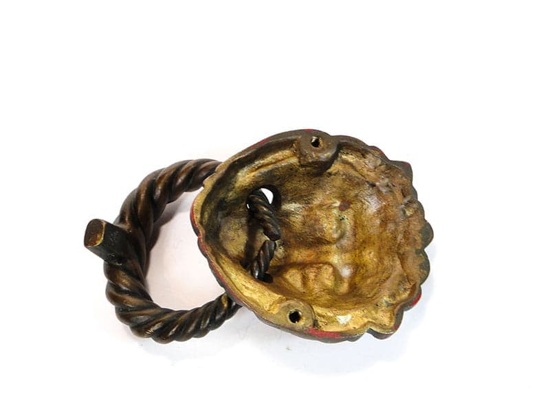 Kołatka do drzwi, lew, brąz ciemny, brąz, lata 40. - 191349