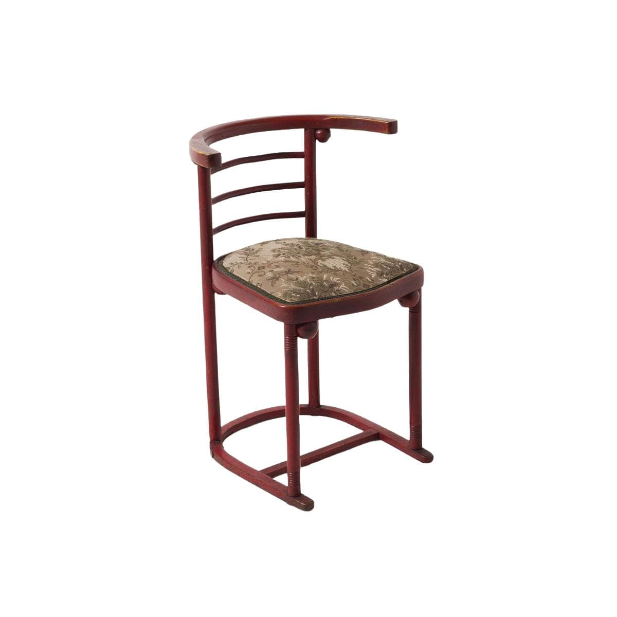 Krzesło Fledermaus 728, drewno brązowy ciemny, proj. J. Hoffmann, Austria, początek XX w.