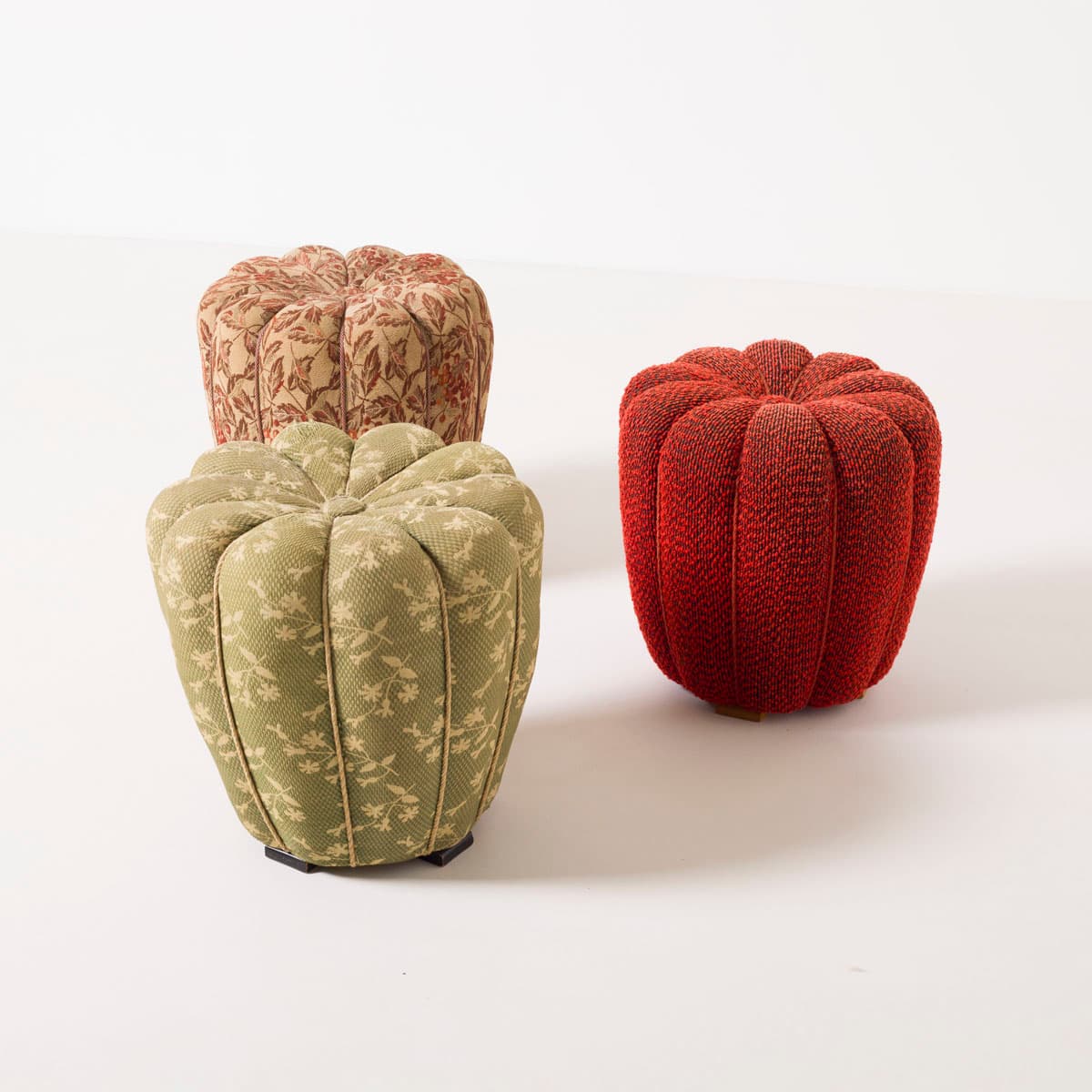 Pouf Tulip, red wool, by J. Halabala, Czech Republic, 1950s - 191381