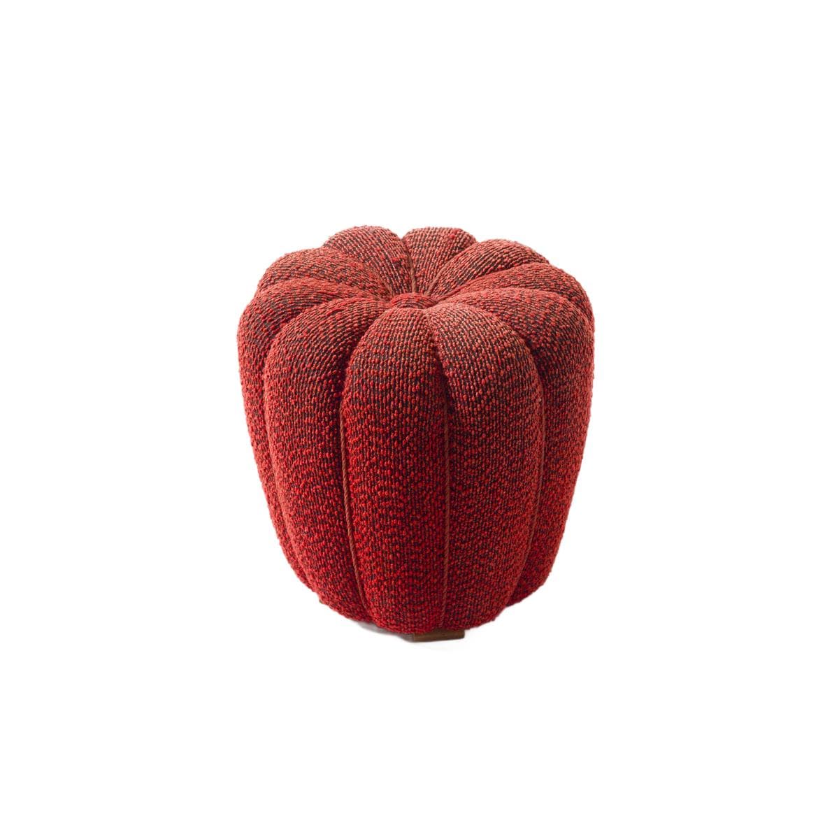 Pouf Tulip, red wool, by J. Halabala, Czech Republic, 1950s - 192801