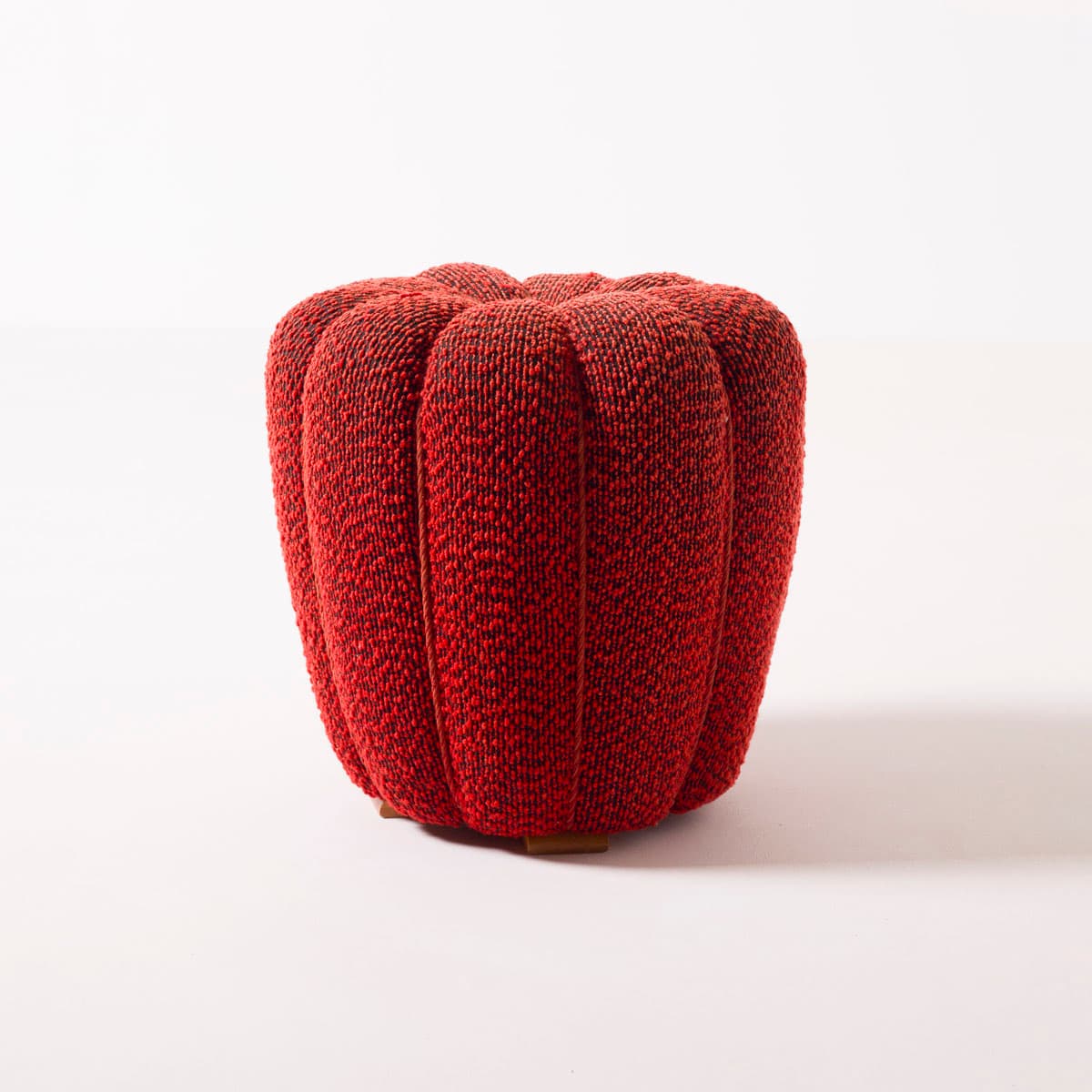 Pouf Tulip, red wool, by J. Halabala, Czech Republic, 1950s - 191374
