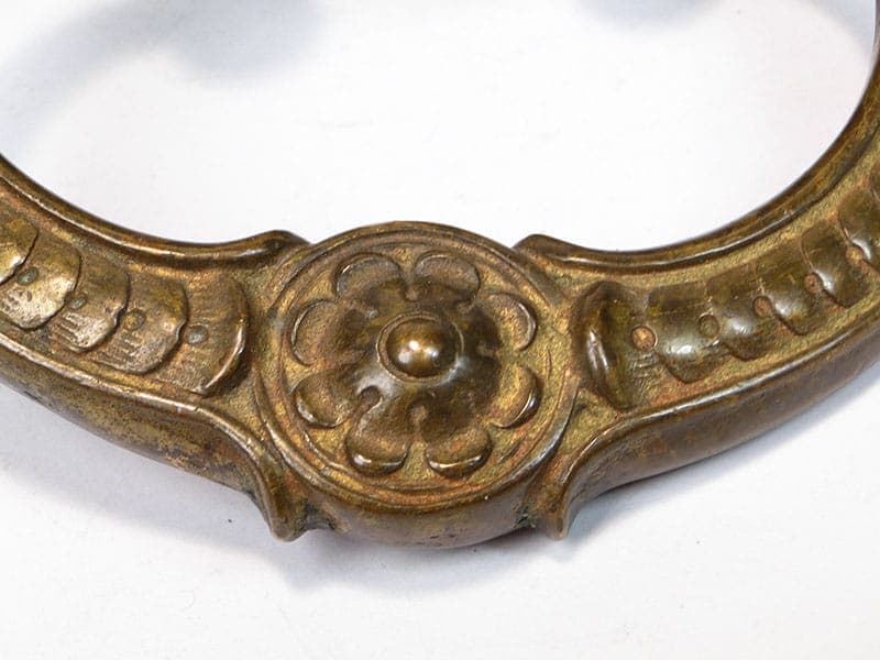 Kołatka drzwiowa lew, złocony brąz, Austria, XIX wiek - 191445