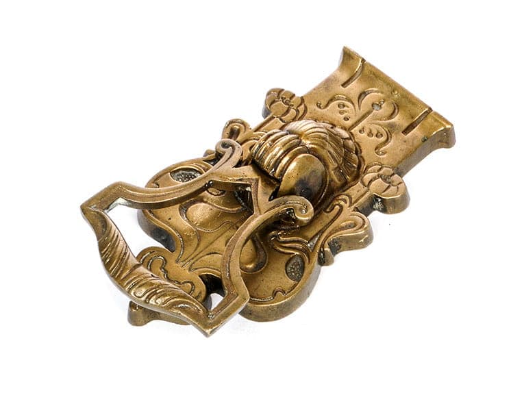 Kołatka secesyjna, złoty brąz, Austria, przełom XIX/XX w. - 191532