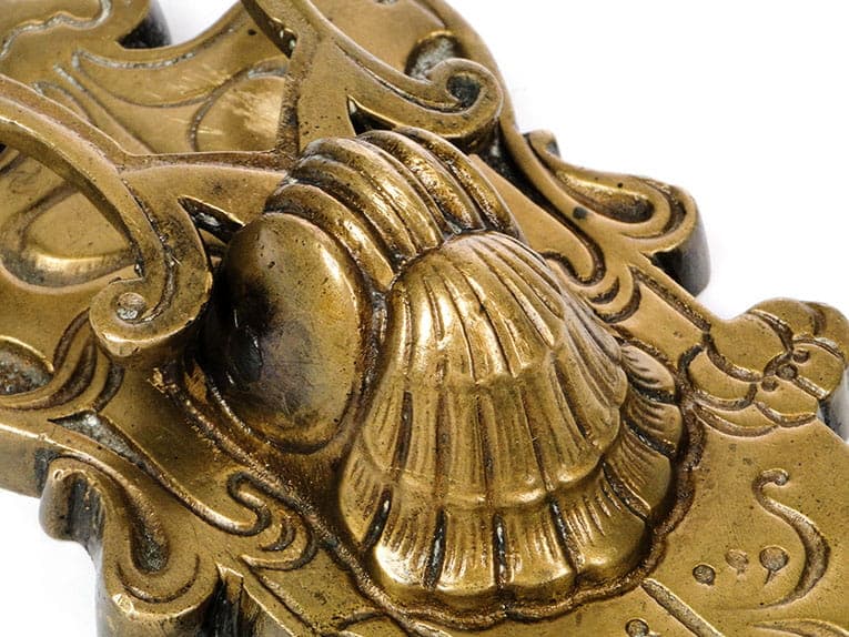 Kołatka secesyjna, złoty brąz, Austria, przełom XIX/XX w. - 191529