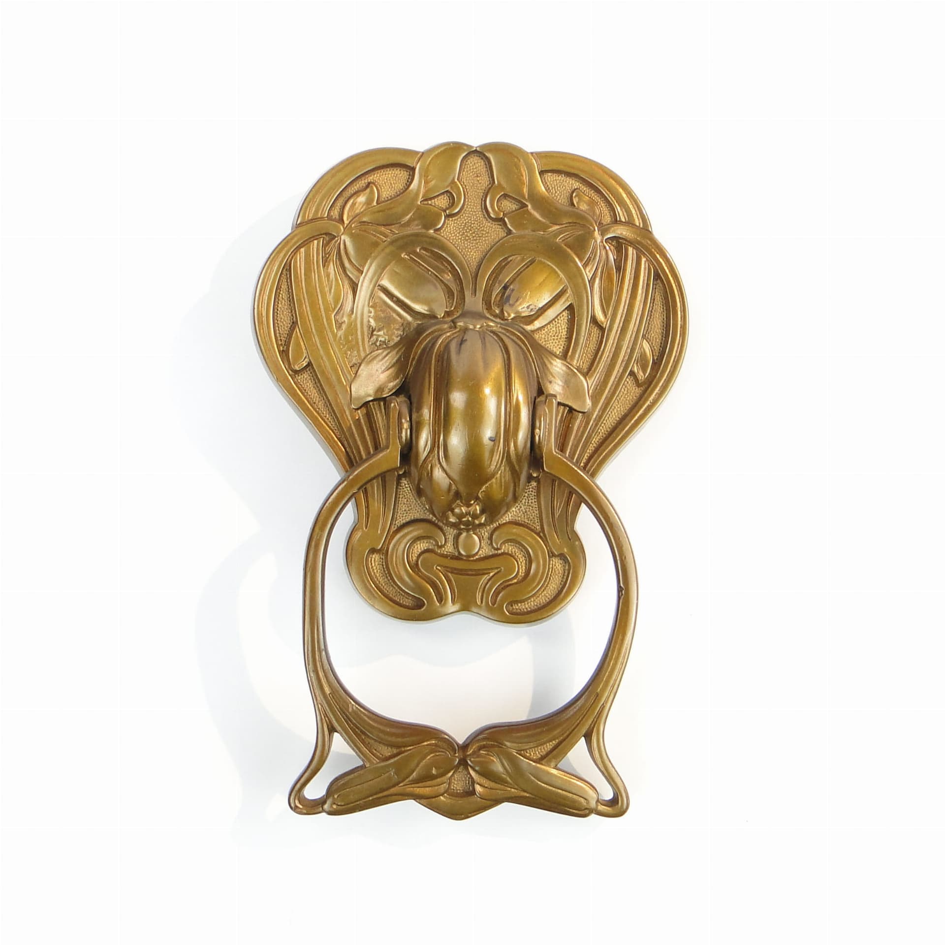 Door knocker, Art Nouveau, gilt brass, Austria, 19th c. - 191553