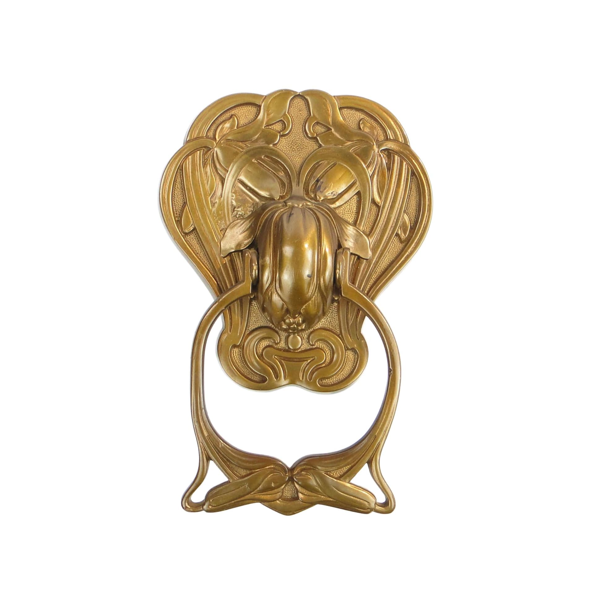 Door knocker, Art Nouveau, gilt brass, Austria, 19th c. - 192982
