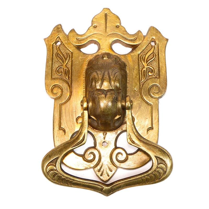 Kołatka secesyjna, złocony mosiądz, Austria, lata 90. XIX w. - 191561