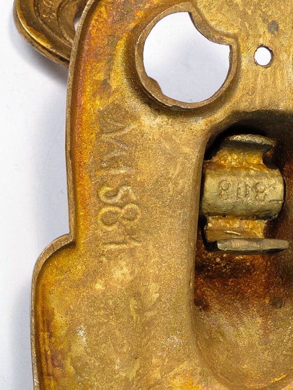 Kołatka secesyjna, złocony mosiądz, Austria, lata 90. XIX w. - 191557