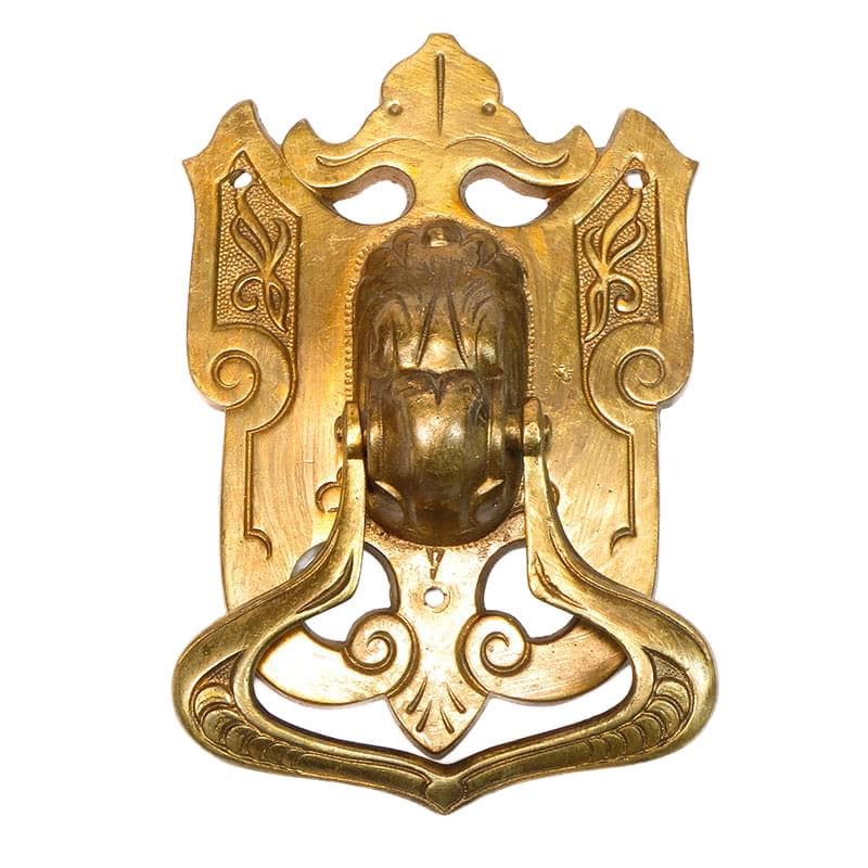 Kołatka secesyjna, złocony mosiądz, Austria, lata 90. XIX w. - 192976