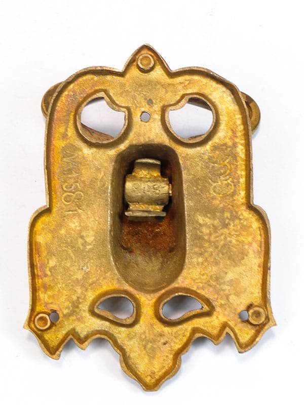 Kołatka secesyjna, złocony mosiądz, Austria, lata 90. XIX w. - 191556