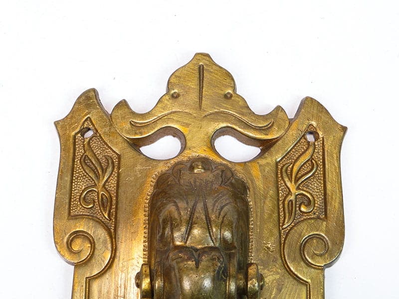 Kołatka secesyjna, złocony mosiądz, Austria, lata 90. XIX w. - 191555