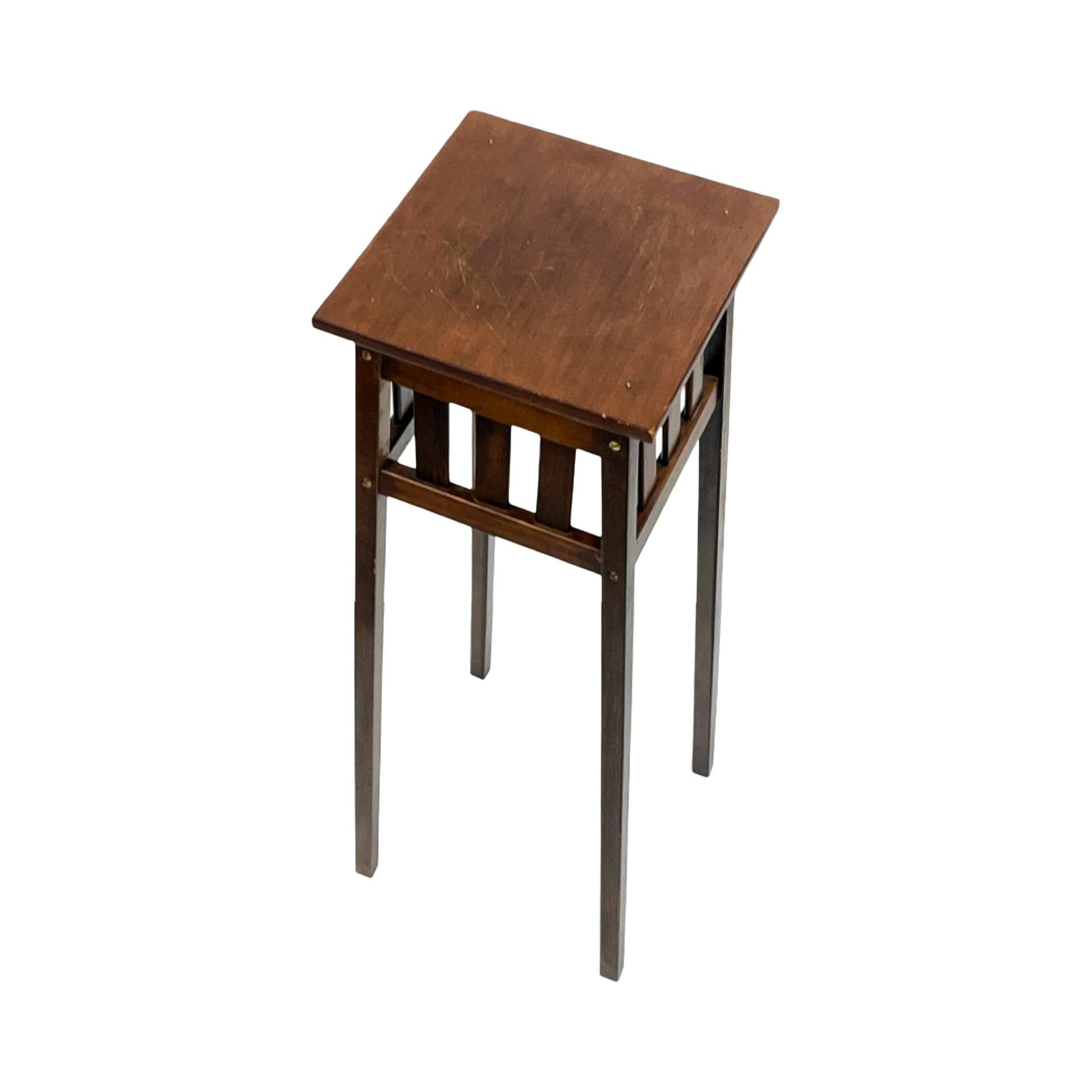 Kwietnik Art Deco, brązowy ciemny, drewno, Francja, lata 30. - 191588