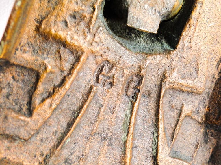 Art Nouveau Door Knocker, dark brown brass, Austria, 1890s - 191593