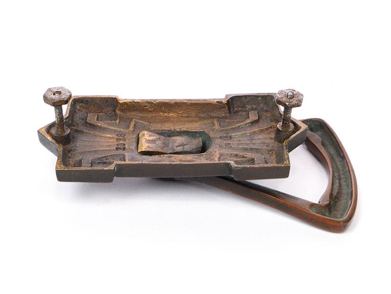 Art Nouveau Door Knocker, dark brown brass, Austria, 1890s - 191595