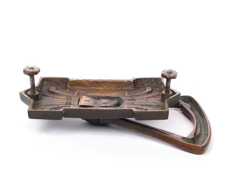 Art Nouveau Door Knocker, dark brown brass, Austria, 1890s - 191596