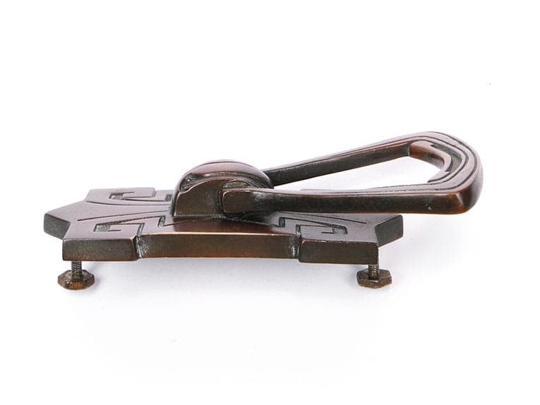 Art Nouveau Door Knocker, dark brown brass, Austria, 1890s - 191597