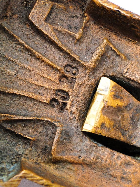 Art Nouveau Door Knocker, dark brown brass, Austria, 1890s - 191594