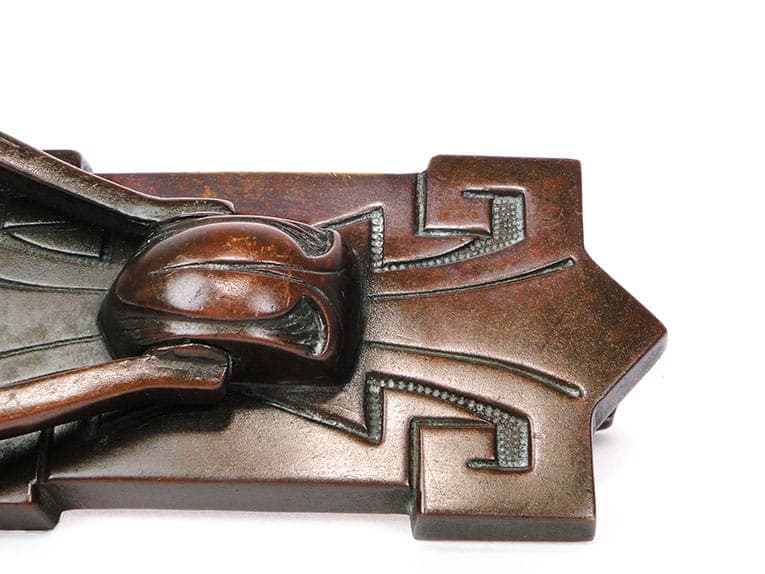 Art Nouveau Door Knocker, dark brown brass, Austria, 1890s - 191601