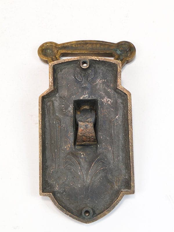 Kołatka drzwiowa Art Nouveau, złoty mosiądz, Austria, początek XX w. - 191625