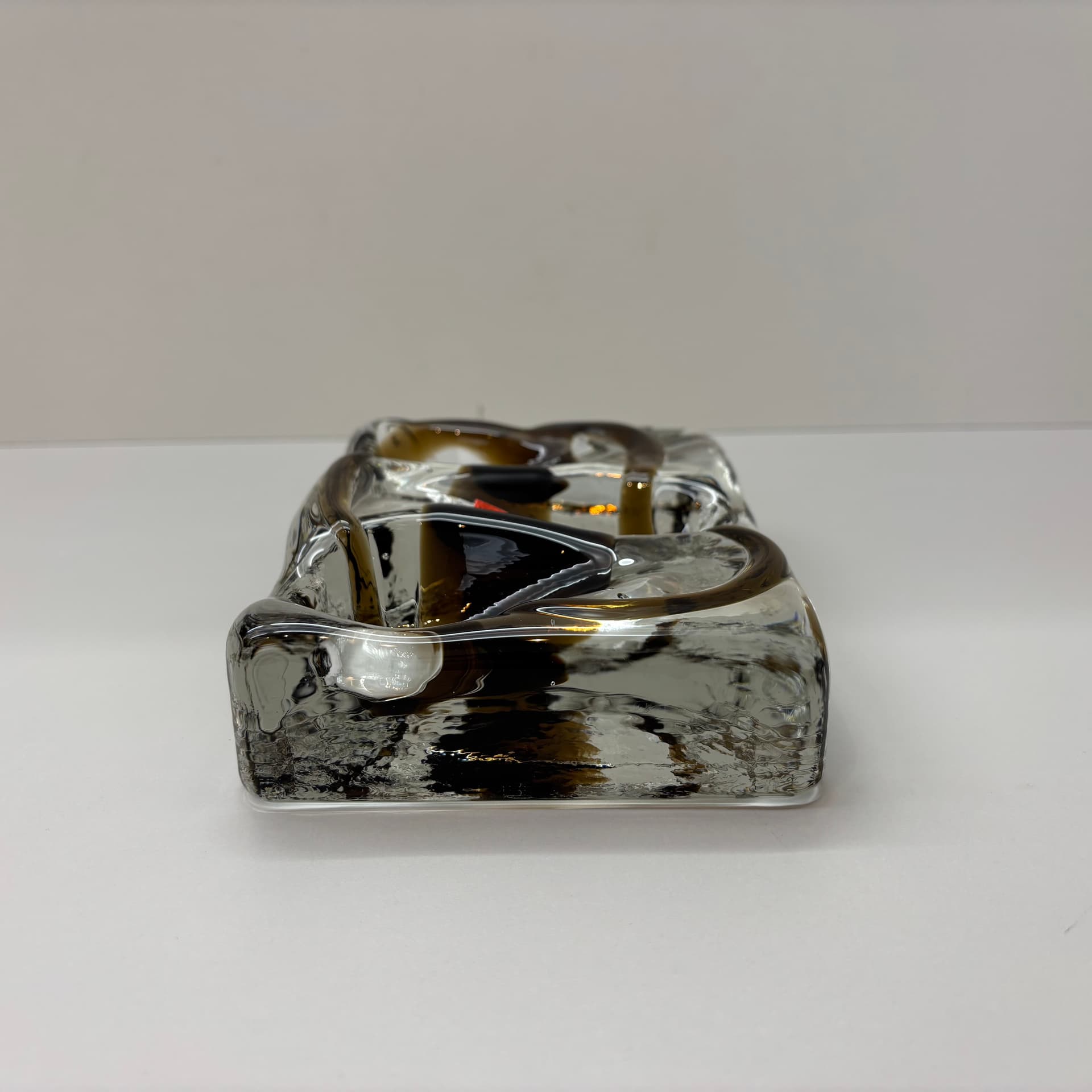 Podstawka na fajki, szary, szkło, Niemcy, lata 70. - 191676