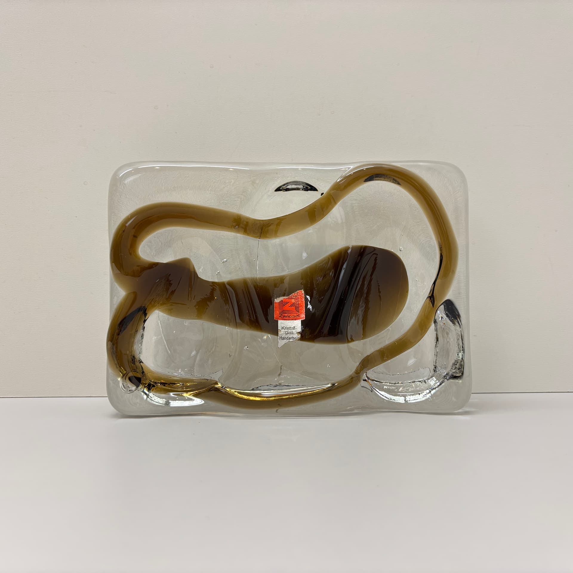 Podstawka na fajki, szary, szkło, Niemcy, lata 70. - 191679