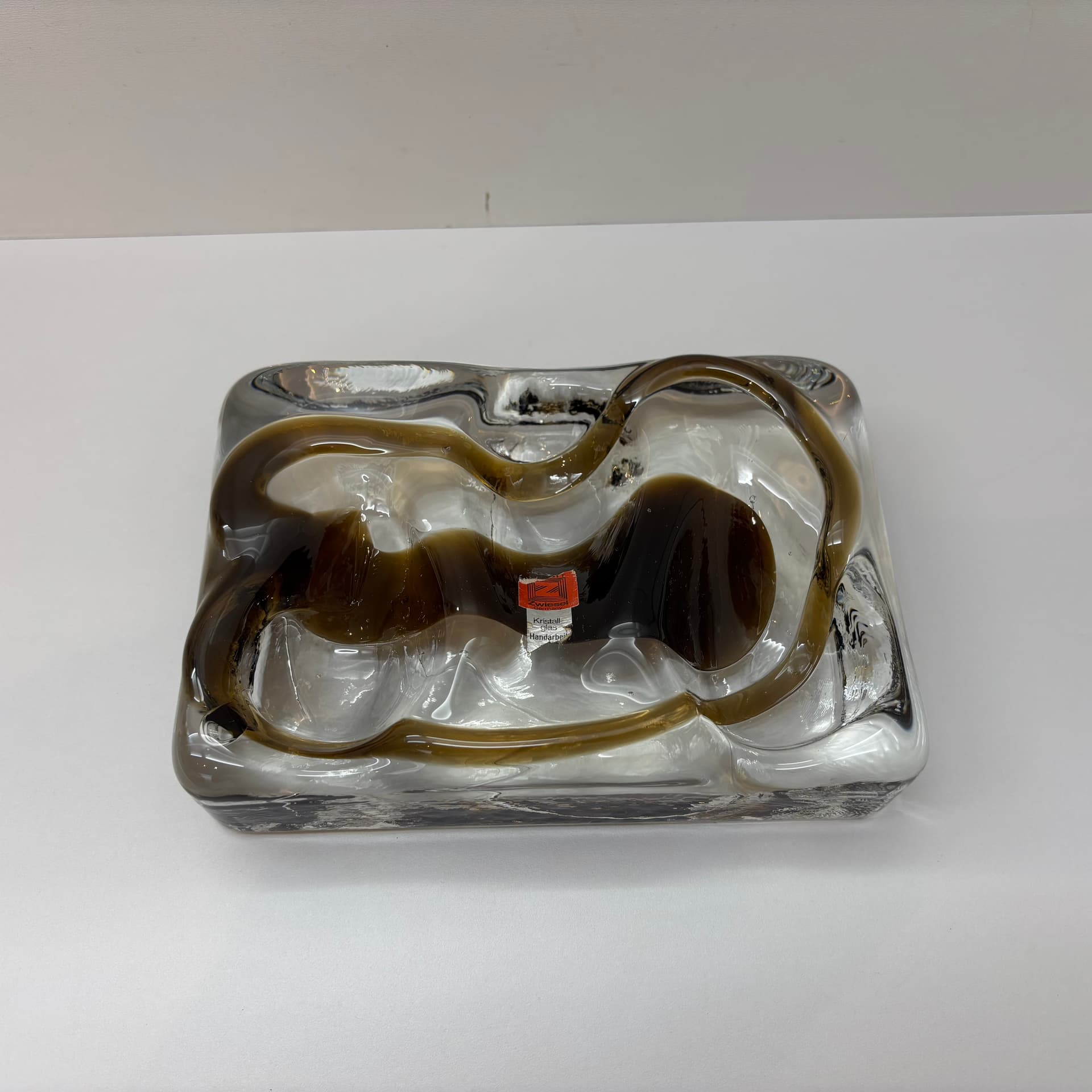 Podstawka na fajki, szary, szkło, Niemcy, lata 70. - 191687