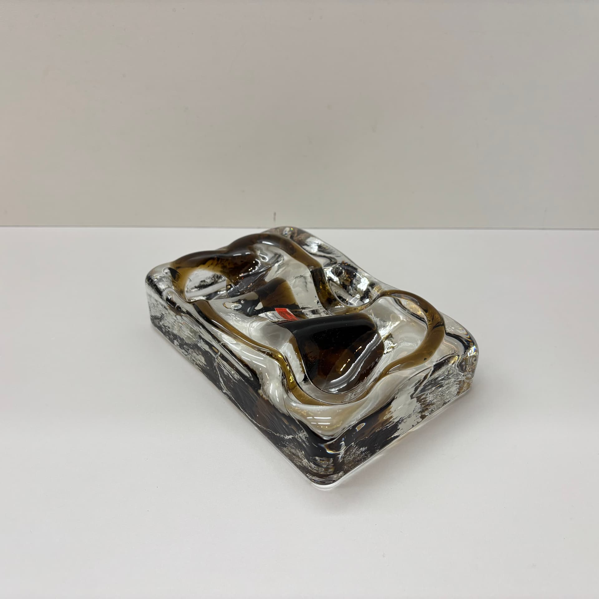 Podstawka na fajki, szary, szkło, Niemcy, lata 70. - 191686