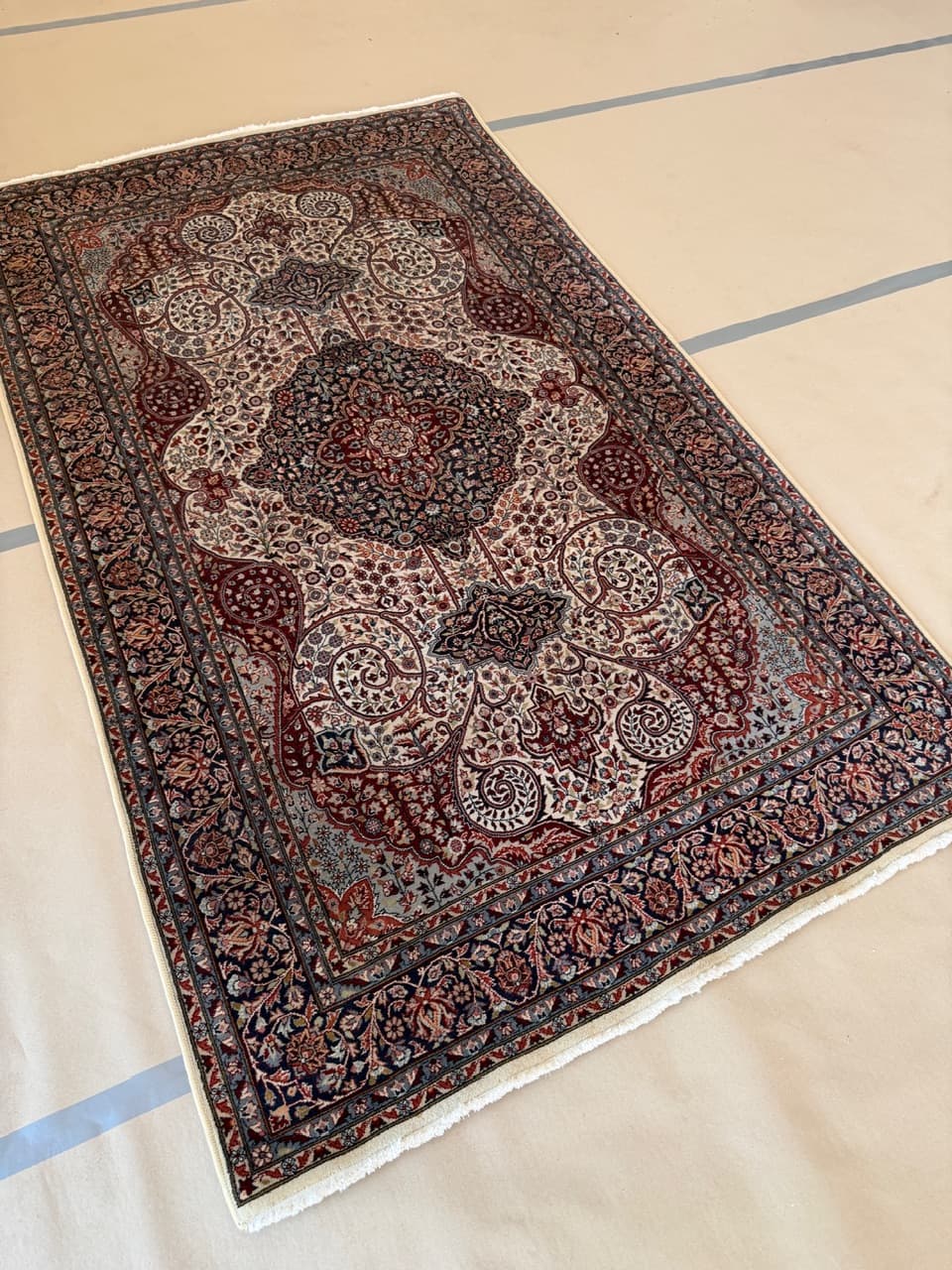 Rug Ghoum, 240x140 cm, red wool, Iran, 1990s. - 191716