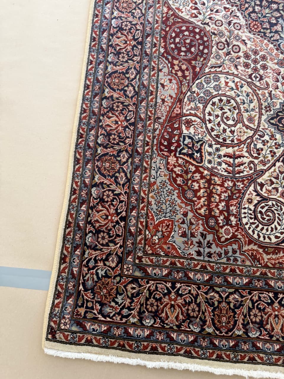 Rug Ghoum, 240x140 cm, red wool, Iran, 1990s. - 191710