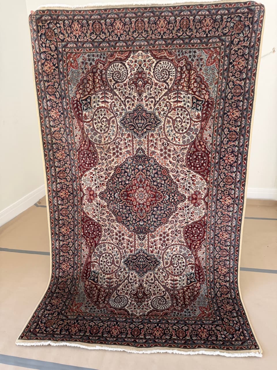 Rug Ghoum, 240x140 cm, red wool, Iran, 1990s. - 191711