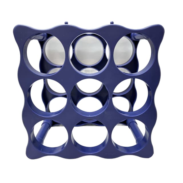 Wine rack, blue plastic, Denmark, 1990s. - DIMENSION
