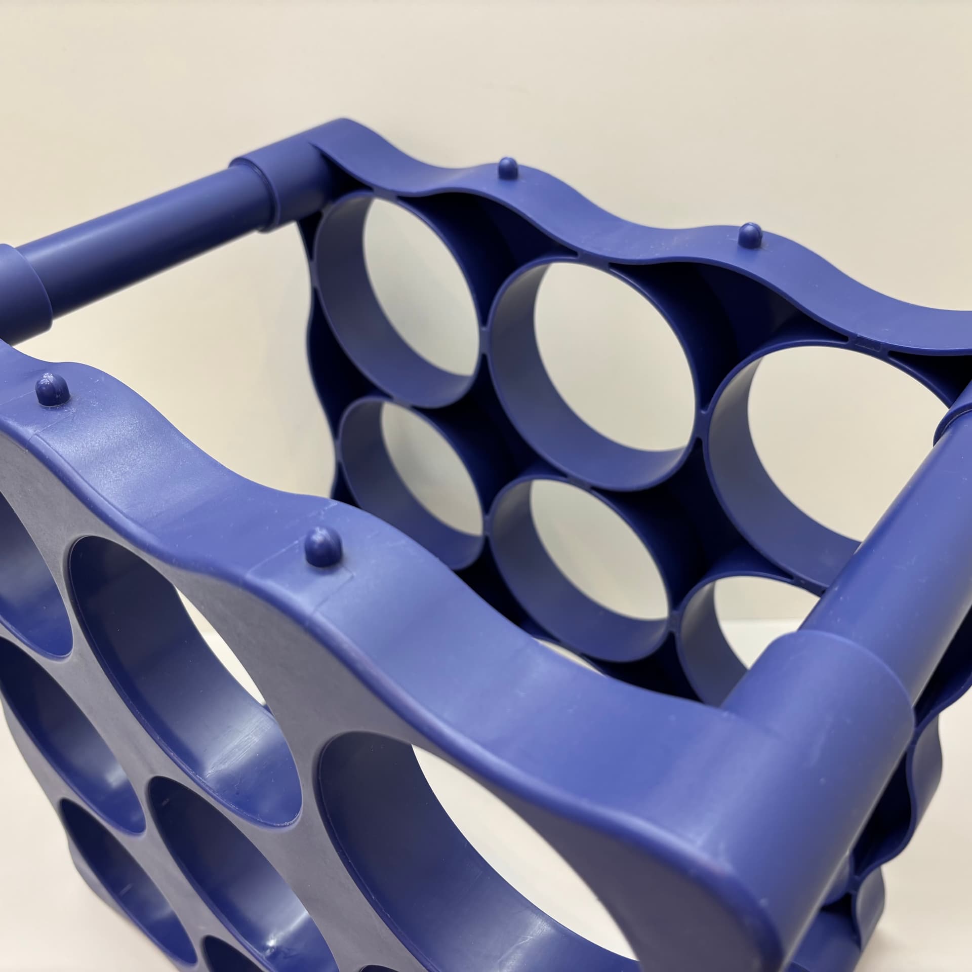 Wine rack, blue plastic, Denmark, 1990s. - 191721