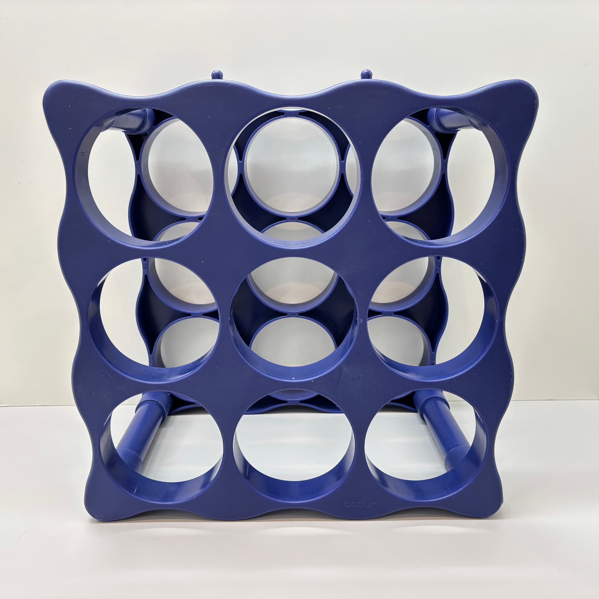 Wine rack, blue plastic, Denmark, 1990s. - 191725