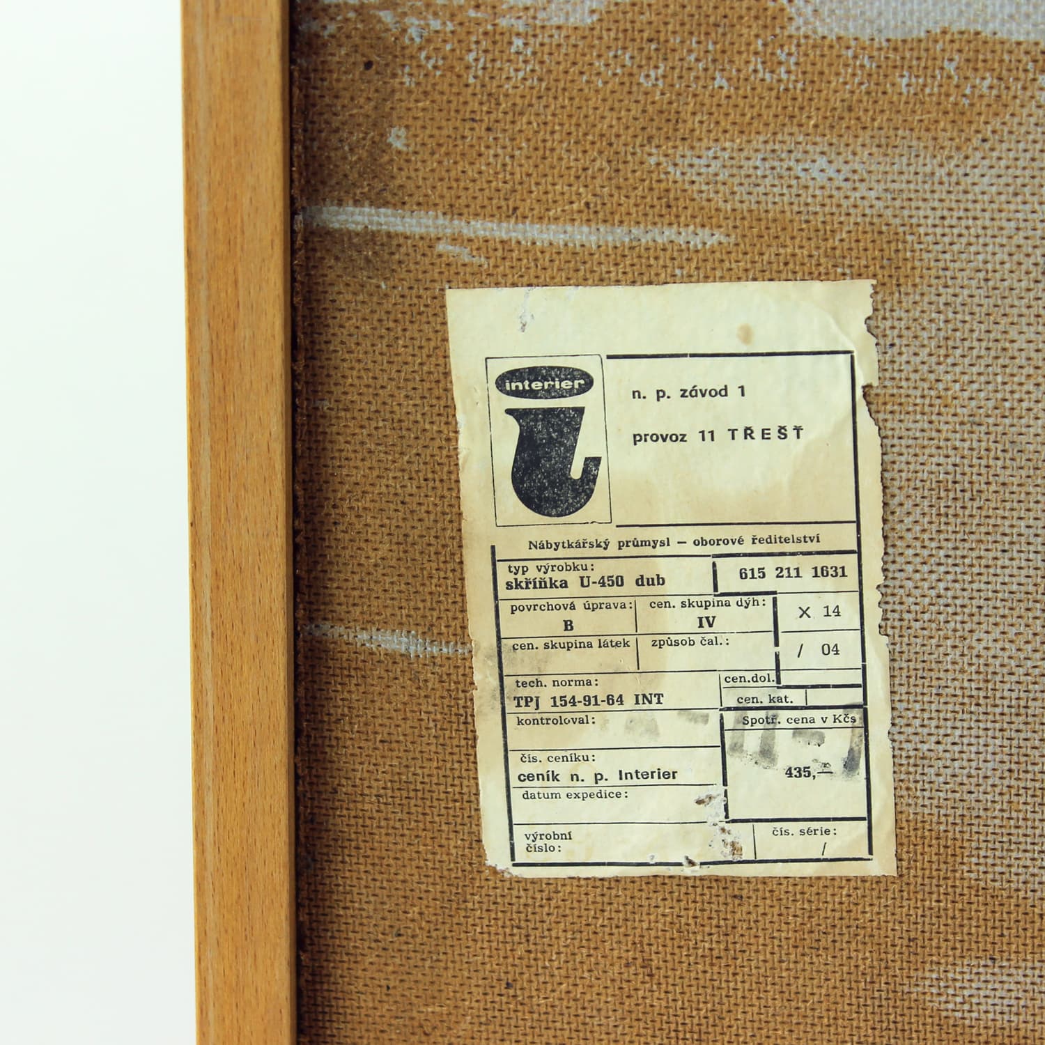 Komoda barowa U 460, dąb jasnobrązowy, proj. J. Jiroutek, Interier Praha, Czechosłowacja, lata 60. - 191813