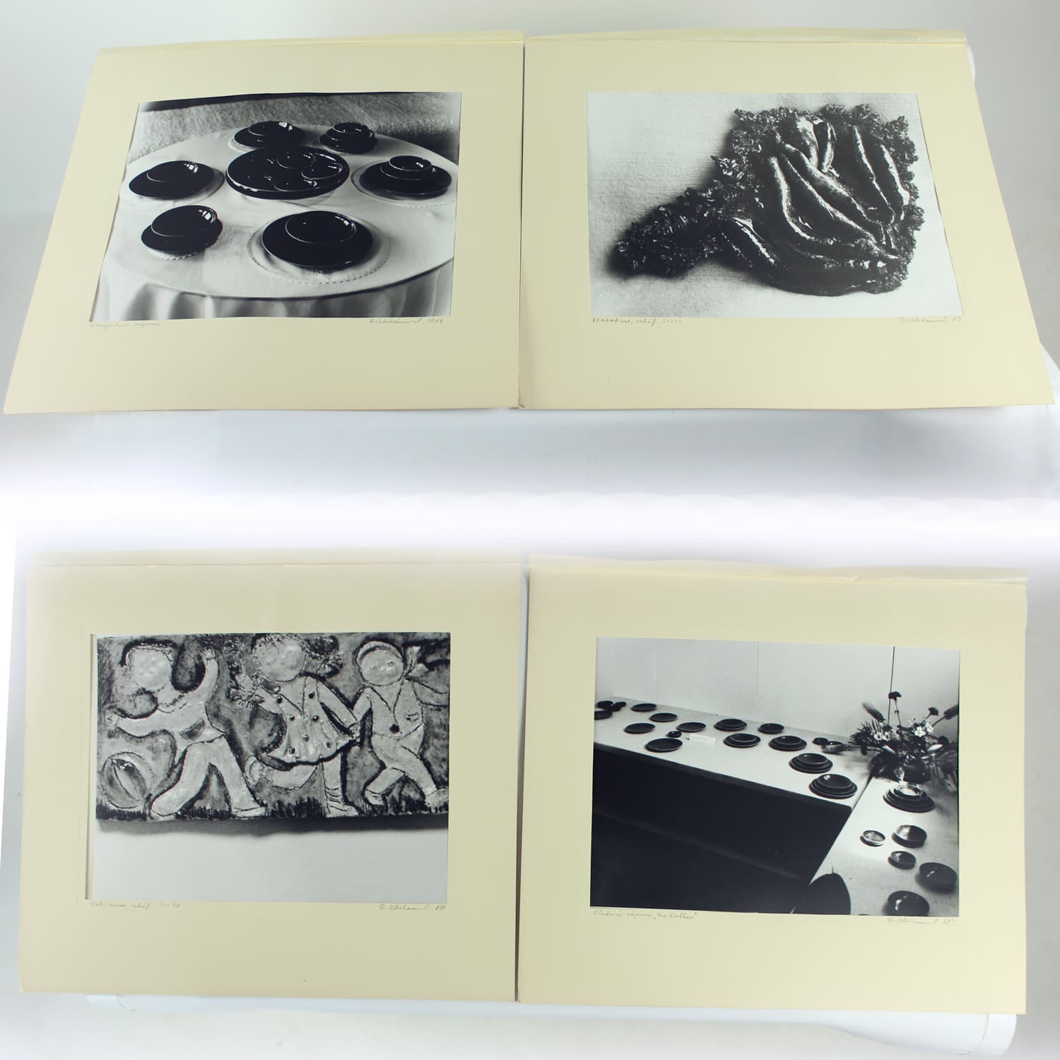 Zestaw czterech fotografii artystycznych, czarno-białe, proj. D. Abrahámová, Czechosłowacja, lata 80. - 191835
