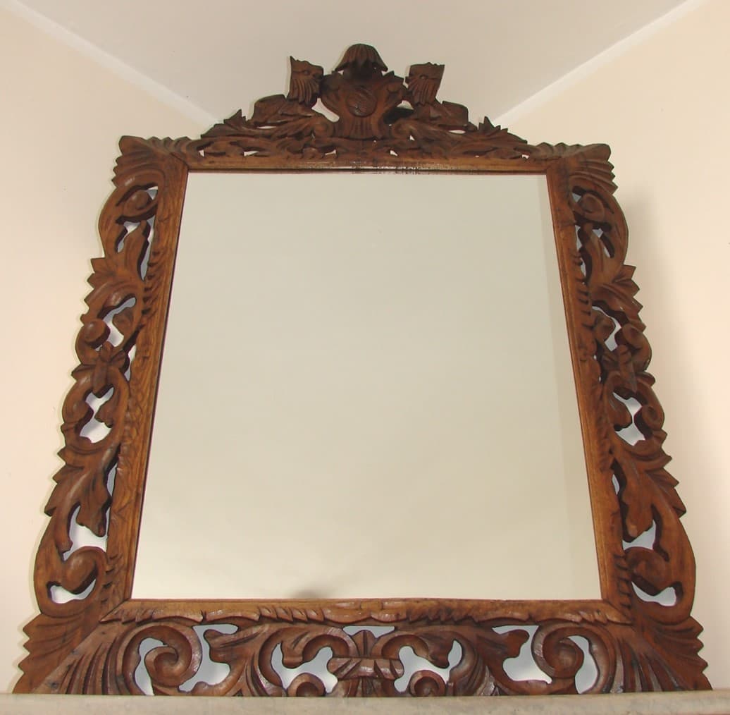 Mirror, dark brown, wood, glass, 1940s - 191866